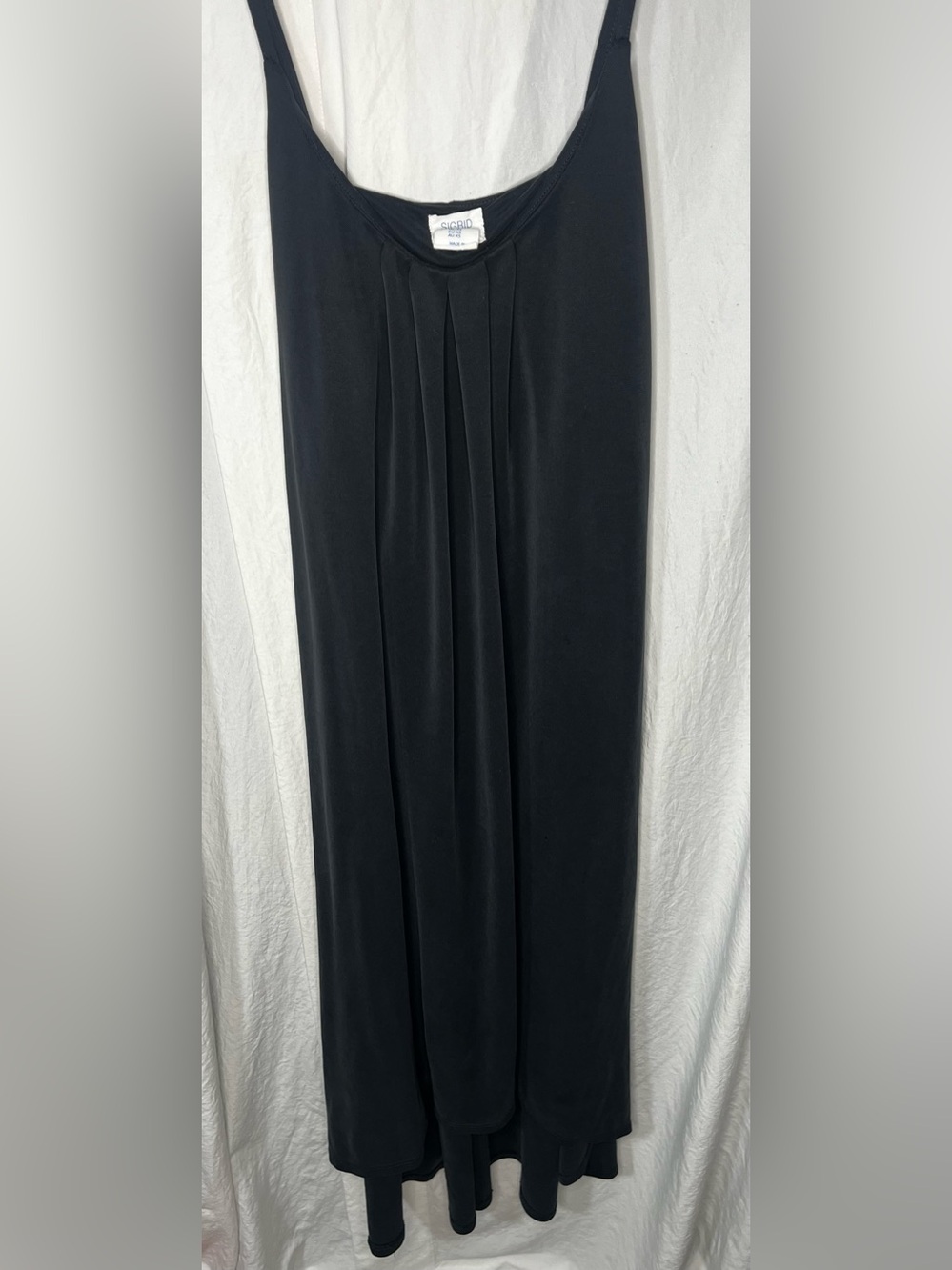 Sigrid Olsen - Charcoal Maxi Dress with Pleated Front